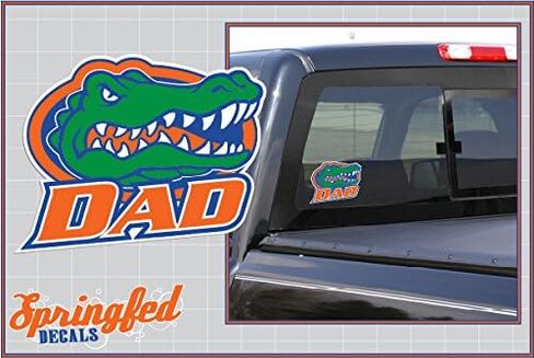 KABUM Florida Gators Gator Head w/Orange Slanted DAD Vinyl Decal Car Truck Sticker UF Gator Dad in Kuwait