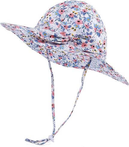 Toddler Kids Baby Girl Breathable Pure Cotton Sun Hat Foldable UV Protection Bowknot Floppy Beach Summer Hats in Saudi Arabia