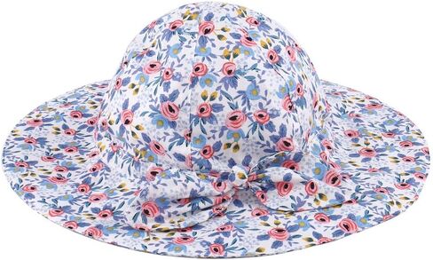 Toddler Kids Baby Girl Breathable Pure Cotton Sun Hat Foldable UV Protection Bowknot Floppy Beach Summer Hats in Saudi Arabia