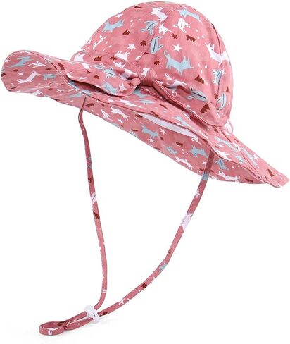 Toddler Kids Baby Girl Breathable Pure Cotton Sun Hat Foldable UV Protection Bowknot Floppy Beach Summer Hats in Saudi Arabia