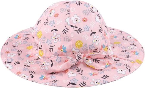 Toddler Kids Baby Girl Breathable Pure Cotton Sun Hat Foldable UV Protection Bowknot Floppy Beach Summer Hats in Saudi Arabia