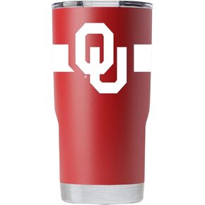Gametime Sidekicks Oklahoma Sooners 20oz Crimson Tumbler - Officially Licensed, 18/8 Stainless Steel, Double-walled, Vacuum-insulated - 360 Wrap
