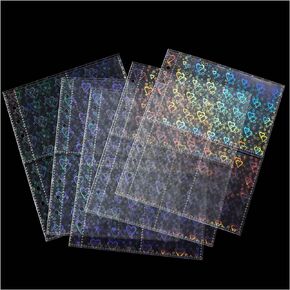 Kpop Photocard Sleeves, Sweet Heart Laser Flashing Card Sleeves, 20 Pack, A5 Binder Sleeves, 4 Pocket Page Protectors