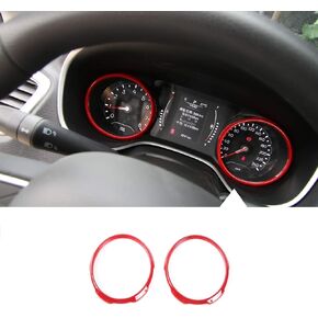 Car Instrument Panel Dashboard Cover Trim Ring for Jeep Compass 2017 2018 2019 2020 (Red)