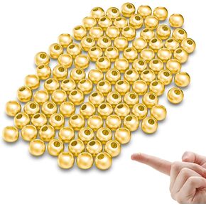 925 Sterling Silver Beads for Jewelry Making 50Pcs S925 Smooth Balls Beads for Stackable Bracelet Necklace Craft (Made in Italy 4MM)
