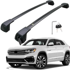 Upgraded Aluminium Roof Racks for Volkswagen VW Atlas Cross Sport 2020-2024 Roof Rack Cross Bars Luggage Rail Cargo Carrier Lockable