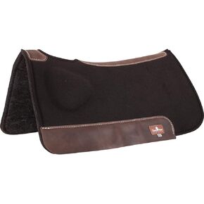Classic Equine BioFit Correction Saddle Pad with Foam Bottom, 7/8-inch Thick, Black, 31-inch x 32-inch