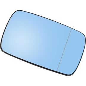Motoforti Right Passenger Side Heated Mirror Glass Replacement,for BMW 525i 2001-2003,Real Glass,With Backing Plate,White Glass