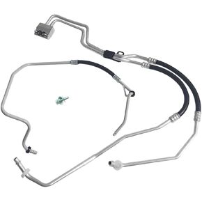 Engine Oil Cooler Hose Line Inlet & Outlet & Transmission Fluid Cooler Inlet Line Hose Kit Fits for Chevrolet Cadillac GMC