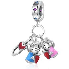 الصداقة الحيوان تتدلى سحر للأساور والقلائد المرأة الخرز سحر تتدلى 925 الفضة الاسترليني 5A الزركون مكعب، عيد الميلاد هدايا مجوهرات عيد الأم لها in Kuwait