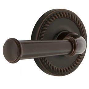 Grandeur Newport Rosette Passage with Georgetown Lever in Timeless Bronze