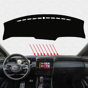 Dashboard Cover Mat Custom Interior Accessories Dash Covers Reduces Glare Eliminates Cracking for Tucson(2022 2023) Santa Cruz 2022 2023