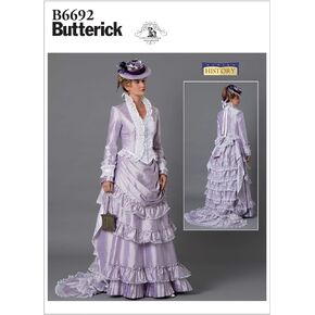 Butterick B6692E5 Women's Historical Jacket and Skirt Costume Sewing Patterns, Sizes 14-22