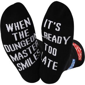 TSOTMO Game Socks Game Lovers Fans Gift When The Smiles It’s Already Too Late Socks RPG Gamer Gift