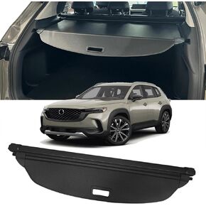 Cargo Cover Fit for 2023 2024 Mazda CX50 Retractable Rear Trunk Cover Trunk Security Cover Shielding Shade Accessories For Mazda CX-50 Cargo Cover 2023 2024 (Black/Carbon Fiber Texture)
