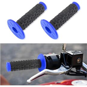 7/8" Motorcycle Grips,Anti Slip Rubber Motorcycle Handlebar Grips for Cool Modification,Universal Motorcycle Accessories Dirt Bike Grips for Most Motorcycles,Dirt Bikes,ATVs (Red)