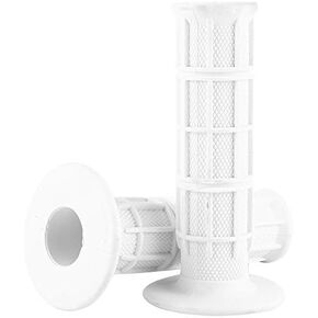 VGEBY Motorcycle Grips, Motorcycle 7/8" Hand Grips Silicone Handlebars Anti-Slip (1 Pair) (Color : White) Dirt Bike Grips Dirt Bike Grips