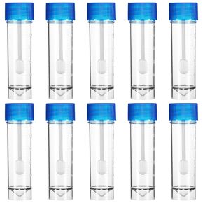 ULTECHNOVO Specimen Cups, 10pcs Laboratory Stool Sample kit Cups for Testing Plastic with lids Pill vials Toilet
