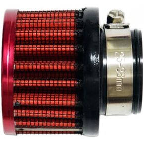 Auto Car Universal Rubber End Clamp on 25mm 1" Intake Air Filter with Adjustable Clamp (Red)