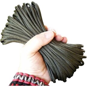 Cosmic Black 50ft. Paracord 550 Commercial, 100% Polyester Type III 7 Strand Military Survival Parachute Tent Camping Hiking Hunting Ropes Bracelets. Made in USA
