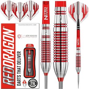 RED DRAGON Reflex Tungsten Darts Set with Flights and Stems