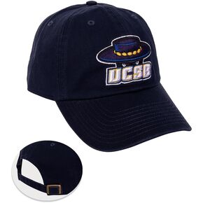 Desert Cactus University of California Santa Barbara Baseball Hat UCSB Gauchos Brimmed Embroirderd Hats Cap Adjustable Cloth Strap Adult (Style A) Blue