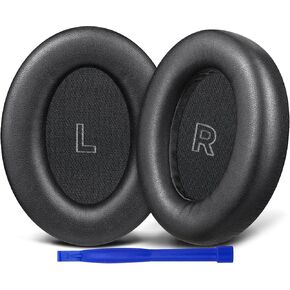SOULWIT Replacement Earpads for Bose QuietComfort(QC) Ultra Wireless Headphones, Ear Pads Cushions with Softer Protein Leather, High-Density Noise Cancelling Foam, Added Thickness - Black