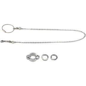 1 Set of Birds Foot Chain Metal Parrot Ankle Foot Ring 5mm Split Parrot Leg Ring Light Light Weight Ankle Foot Ring Chain for Bird Pet Parrot