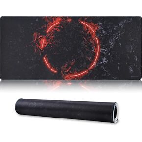 لوحة ماوس كبيرة للألعاب بحواف مخيطة، [35.4x15.7 بوصة] لوحة ماوس ممتدة مع قاعدة مطاطية طبيعية غير قابلة للانزلاق للاعبين/سطح المكتب/المكتب/المنزل - 90x40 Heius in Kuwait