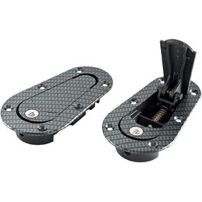 120-3100 Above Panel Flush Locking Hood Latch and Pin Kit - Black Carbon Fiber Look