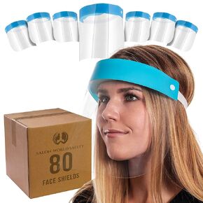 TCP Global Salon World Safety Face Shields Ultra Clear Protective Full Face Shields