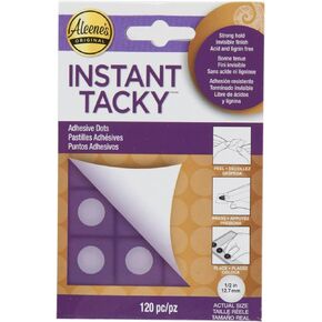 Aleene's 33187 Instant Tacky Dots, 120 Pieces, 1/2 Inch, Art, Craft, Wood