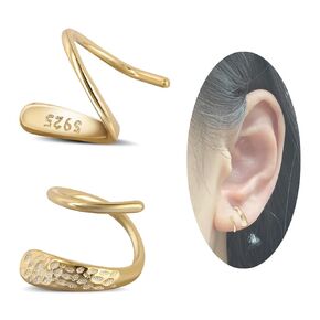 Tiny Double Hoop Earring Small Hammer Texture Earrings Hoop Gold Earrings Hypoallergenic Spiral Earrings Twist Earrings for Women Trendy