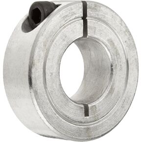 1C-025-S T303 Stainless Steel One-Piece Clamping Collar, 1/4" Bore Size, 11/16" Outside Diameter, #4-40 x 3/8" Set Screw