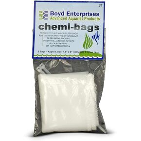 ABE16720 2-Pack Chemi-Bags with Ties for Aquarium