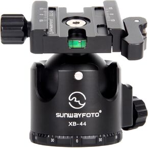 SUNWAYFOTO XB-44DL Tripod Ball Head w Arca Compatible Duo Lever Screw Clamp Low Profile