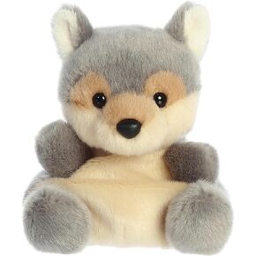 Aurora® Adorable Palm Pals™ Lucian Wolf™ Stuffed Animal - Pocket-Sized Play - Collectable Fun - Gray 5 Inches