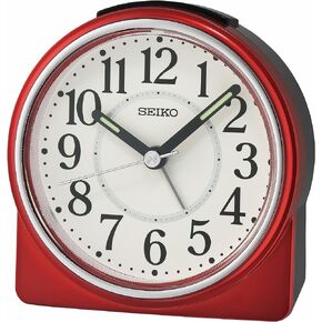 Seiko Marui Bedside Alarm Clock, Metallic Black