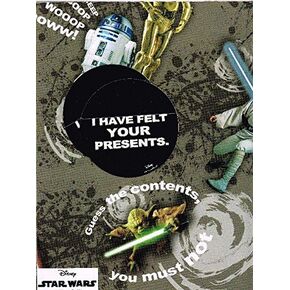 Star wars 2 sheets of gift wrap and 2 gift tags