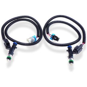Fuel Injectors w/Gray Black Pto Mag Plug Wiring Harness for 2011-2017 Polaris Ranger 800 4X4 6X6
