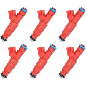 6pcs 0280156161 Injector,ANGLEWIDE 12 Holes Fuel Injectors Set fit for Dodge Dakota for Ram 1500 Van for Ram 2500 Van,for Ford Escape Mustang Windstar,for Jeep Cherokee Grand Cherokee Liberty Wrangler