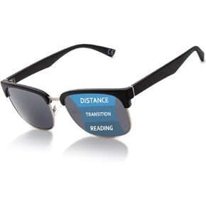 Progressive Multifocal Reading Sunglasses for Men No Line Bifocal Transition Sun Readers for 20ft Distance Driving 0 Top Black 1.50