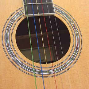 VBESTLIFE 6Pcs Guitar Strings Set, 3 Colored Nylon Mercerized Strings 3 Colored Coated Copper Alloy Winding Strings, Classical Colored Strings for Classical Guitars of Various Sizes