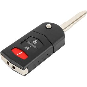 X AUTOHAUX New Car Replacement Keyless Remote Key Fob Shell Case BGBX1T478 for Mazda 2 3 5 Cx-7 Cx-9 3 Key Button Black