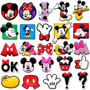 25Pcs Cartoon Shoe Charms for Croc Clog Slides Sandals, Cute Shoe Accessories for Girls Party Favor