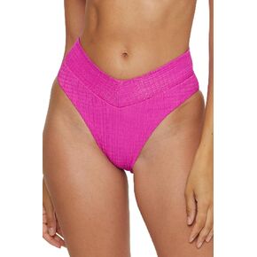 BECCA Women's Standard Luminous High Waisted Bikini Bottom, Cheeky Coverage, Swimwear Separates