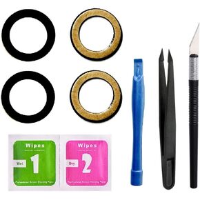 (Pack of 2) YESUN Back Rear Camera Glass Lens Replacement for iPhone 7 7G & 8 8G (4.7 inch) Preinstall Adhesive and Repair Tools