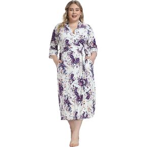 أرواب طويلة للسيدات بمقاس كبير وخفيفة الوزن من الكيمونو وأردية حمل ناعمة وملابس نوم منسوجة in Kuwait