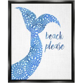 Stupell Industries Beach Please Blue Mermaid Tail Mandala Pattern, Design by Jackie Decker