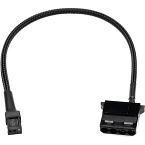 CRJ Fan Header to 12V 4-Pin Peripheral Molex Power Adapter Cable for Fans and Water Pumps